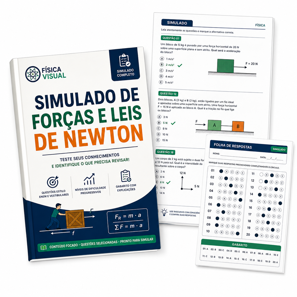 Simulado de Forças e Leis de Newton